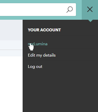 your account with pointer Lumina Intelligence your account